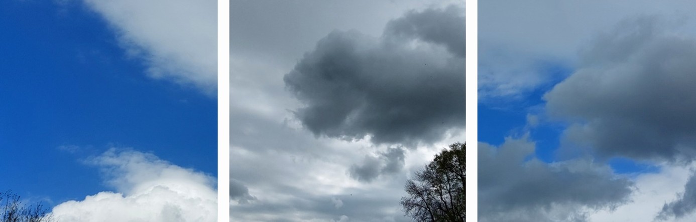 Collage Wolken mit Veränderungen